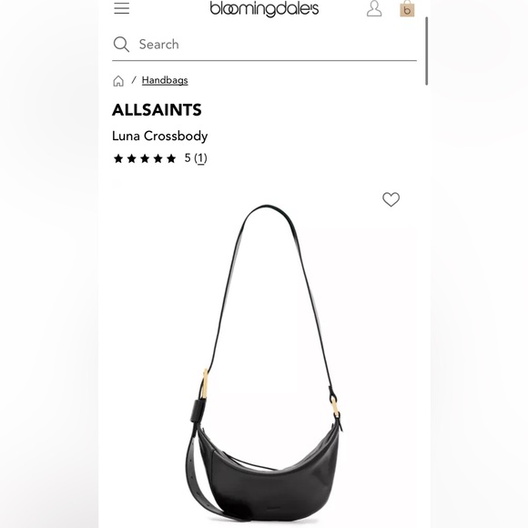 All Saints Black Luna Crossbody Bag - Picture 4 of 11